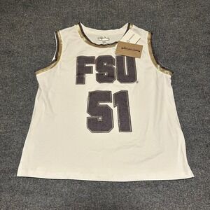 NWT NEW Stewart Simmons FSU Sequin Basketball Jersey XS Florida State Seminoles